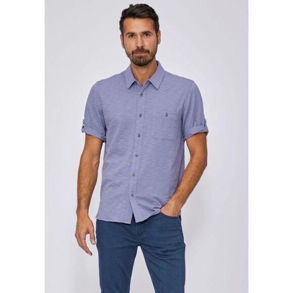 PAIGE JEANS Brayden Riverside Morning Short Sleeved Shirt NWT Size XXL - Picture 2 of 10